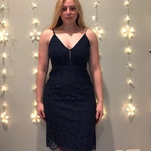 Navy blue lace dress